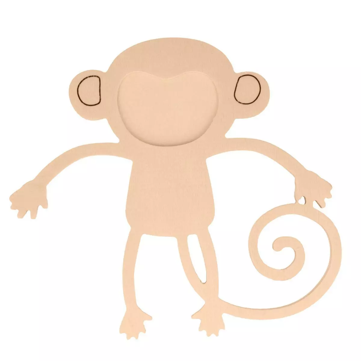 Artemio Cadre photo en bois en forme de singe
