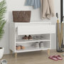 Voir la diapositive 3 : VIDAXL Armoire a chaussure Blanc brillant 70x36x60 cm Bois ingenierie