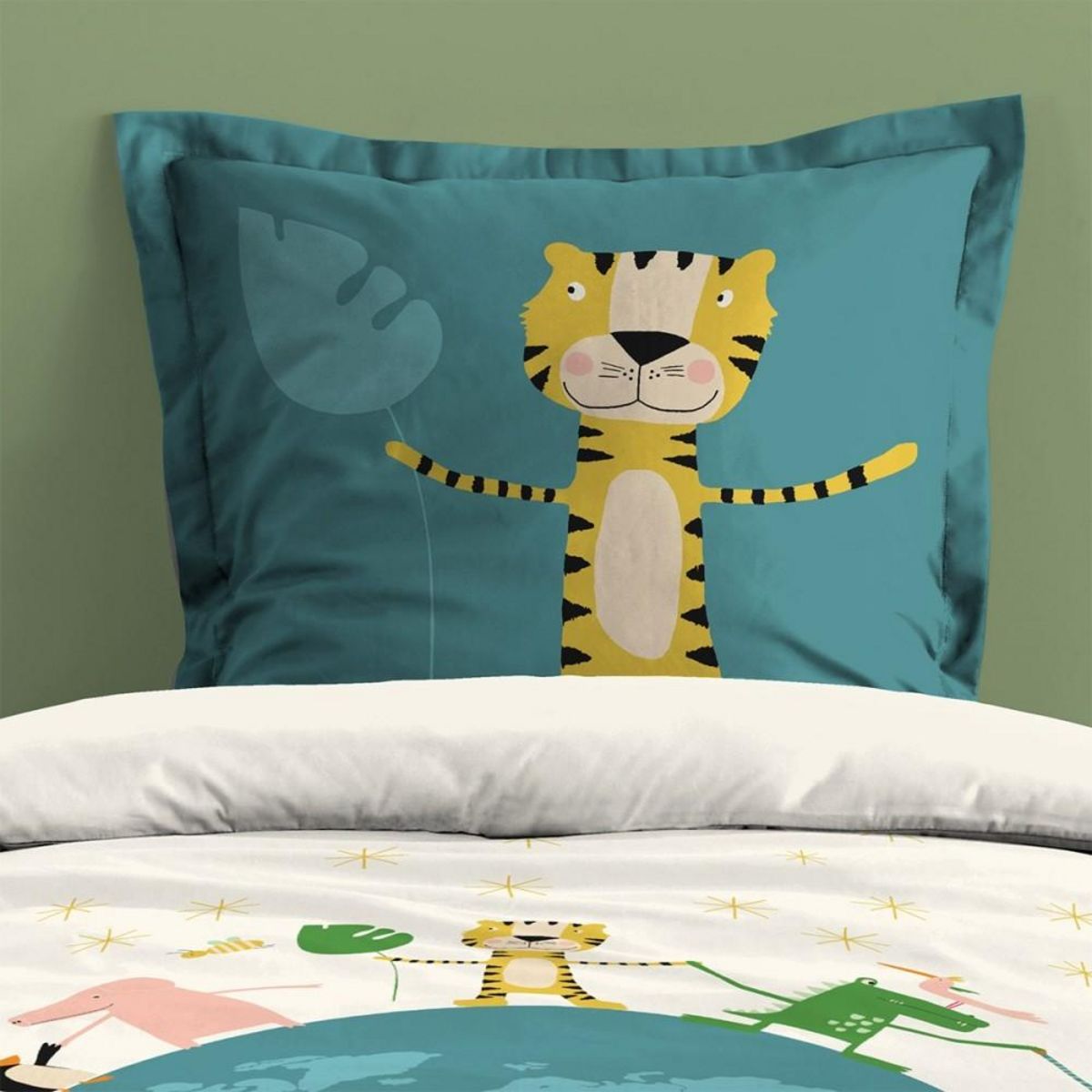 Lovely Casa Housse de couette 140x200 Amis + 1 taie coton 57 fils