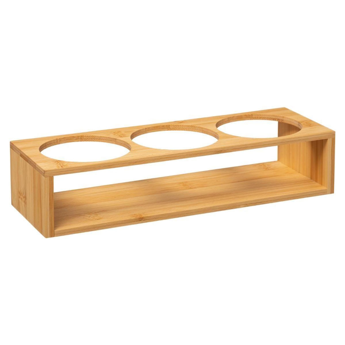 FIVE Lot de 3 Bocaux en Verre  Bambou  0,47L Naturel