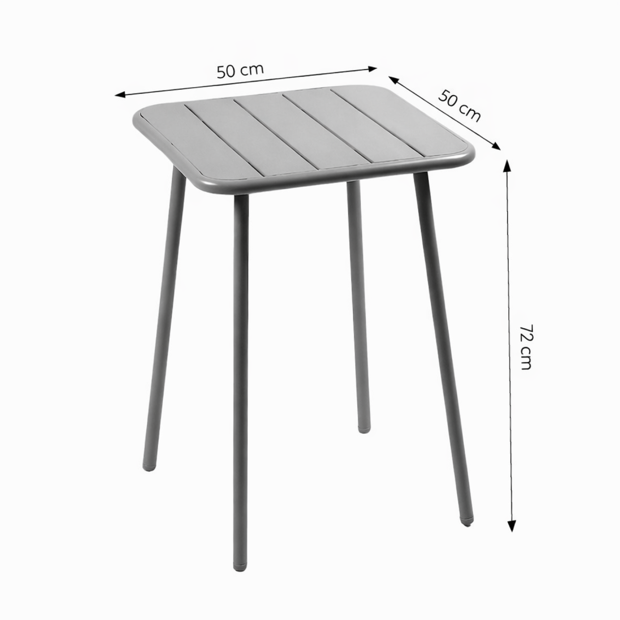 Voir la diapositive 3 : CONCEPT USINE Table carrée 2 places 50x50cm jaune bergame