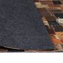 VIDAXL Tapis Etiquette en cuir veritable de jeans 160 x 230 cm Marron