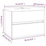 Voir la diapositive 6 : VIDAXL Meuble lavabo avec bassin integre Sonoma gris Bois d'ingenierie