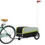 Voir la diapositive 3 : VIDAXL Remorque de vélo noir et vert 45 kg fer