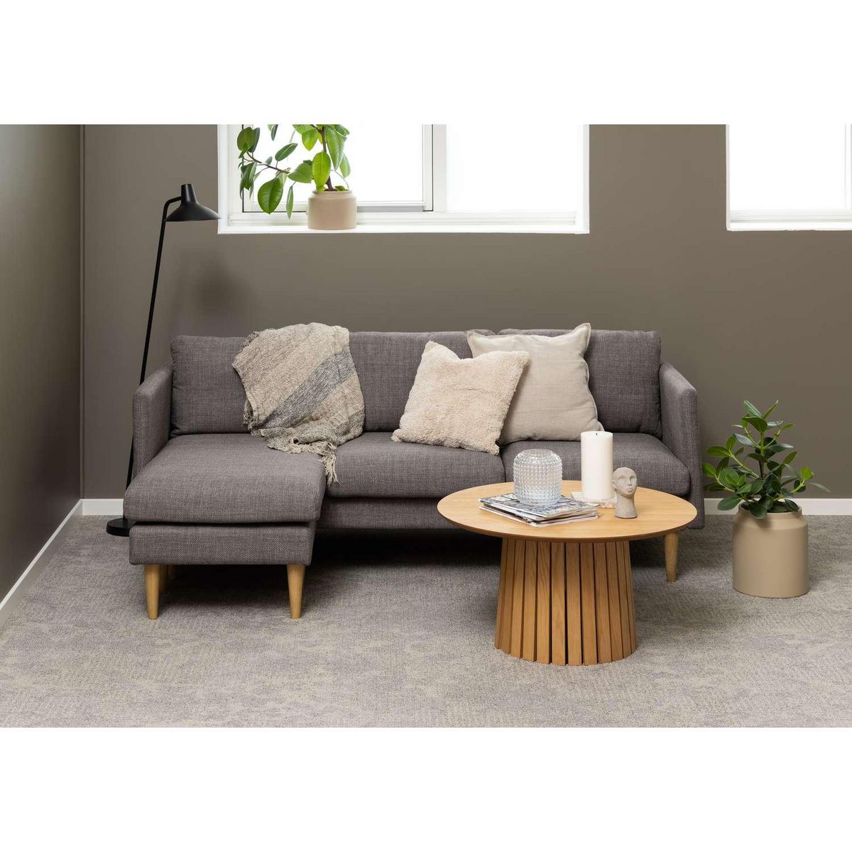 TOILINUX Canapé d'angle Milly - 3 places