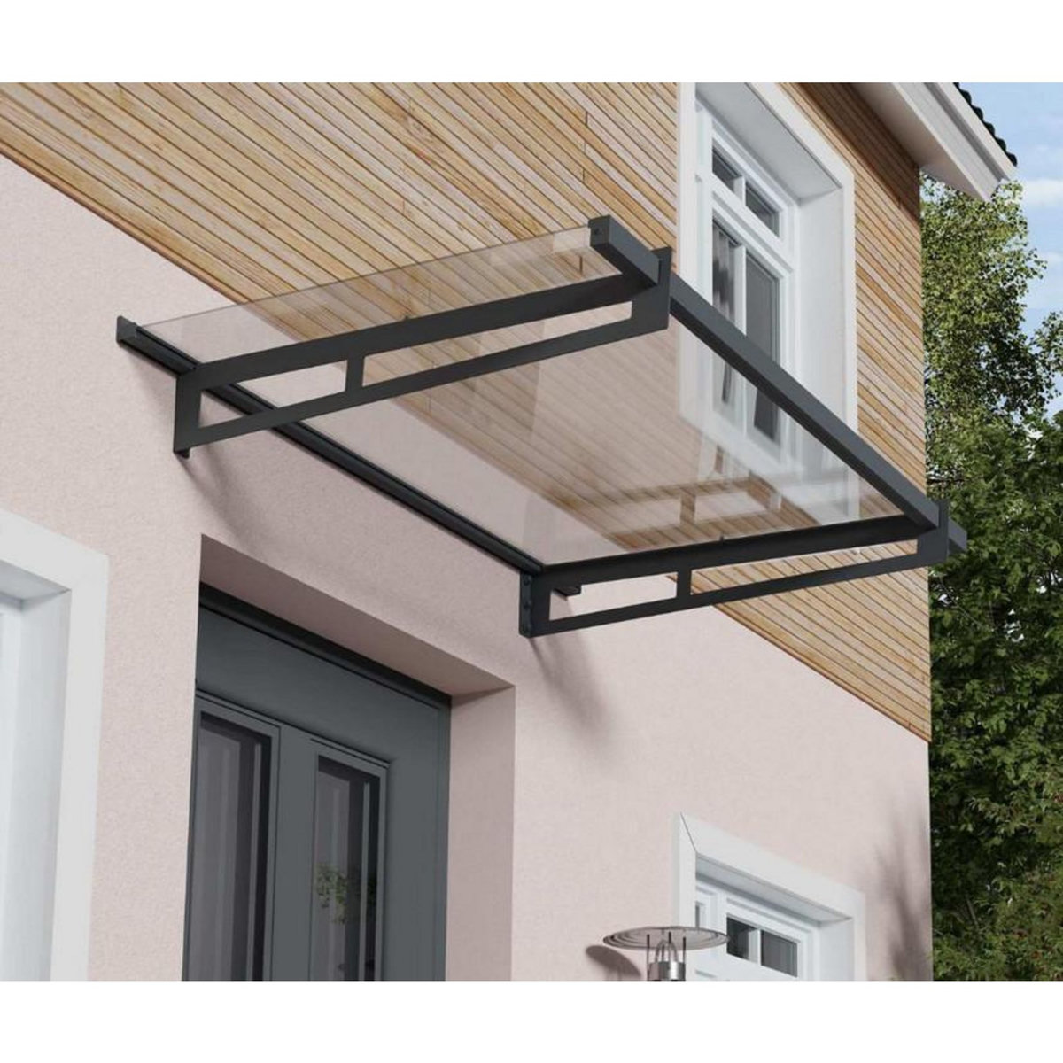 Palram Marquise transparente 93.5x150cm gris foncé - 706192