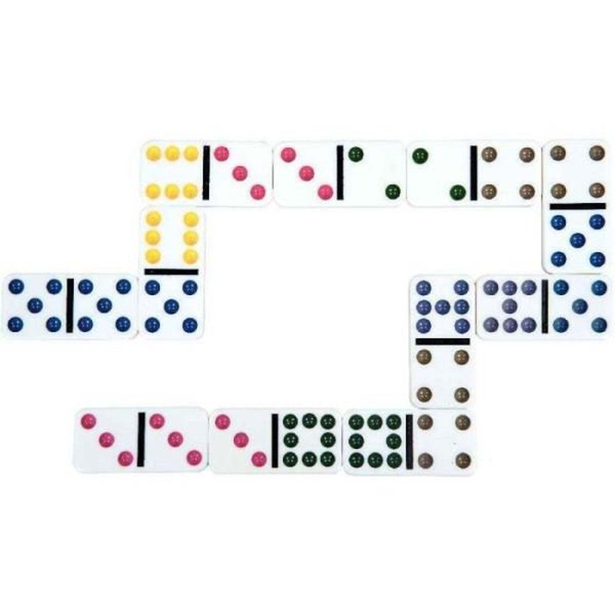 Voir la diapositive 2 : Schmidt Spiele Jeu de domino - schmidt spiele - classic line - 55 dominos grand format - 24 variantes de regles