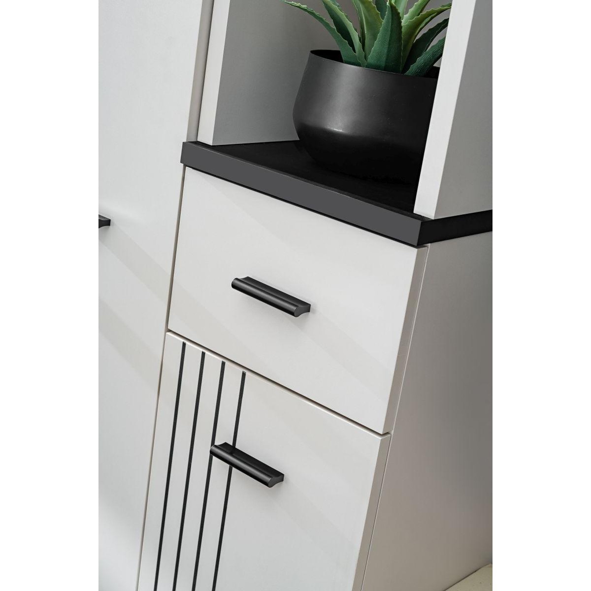 Voir la diapositive 4 : Paris Prix Colonne de rangement  hugo  203cm gris & noir