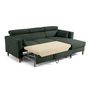 Voir la diapositive 4 : BEST MOBILIER Alicante - canapé d'angle réversible convertible avec têtières - coffre - 4 places - en tissu texturé