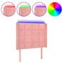 Voir la diapositive 2 : VIDAXL Tete de lit a LED Rose 83x16x118/128 cm Velours