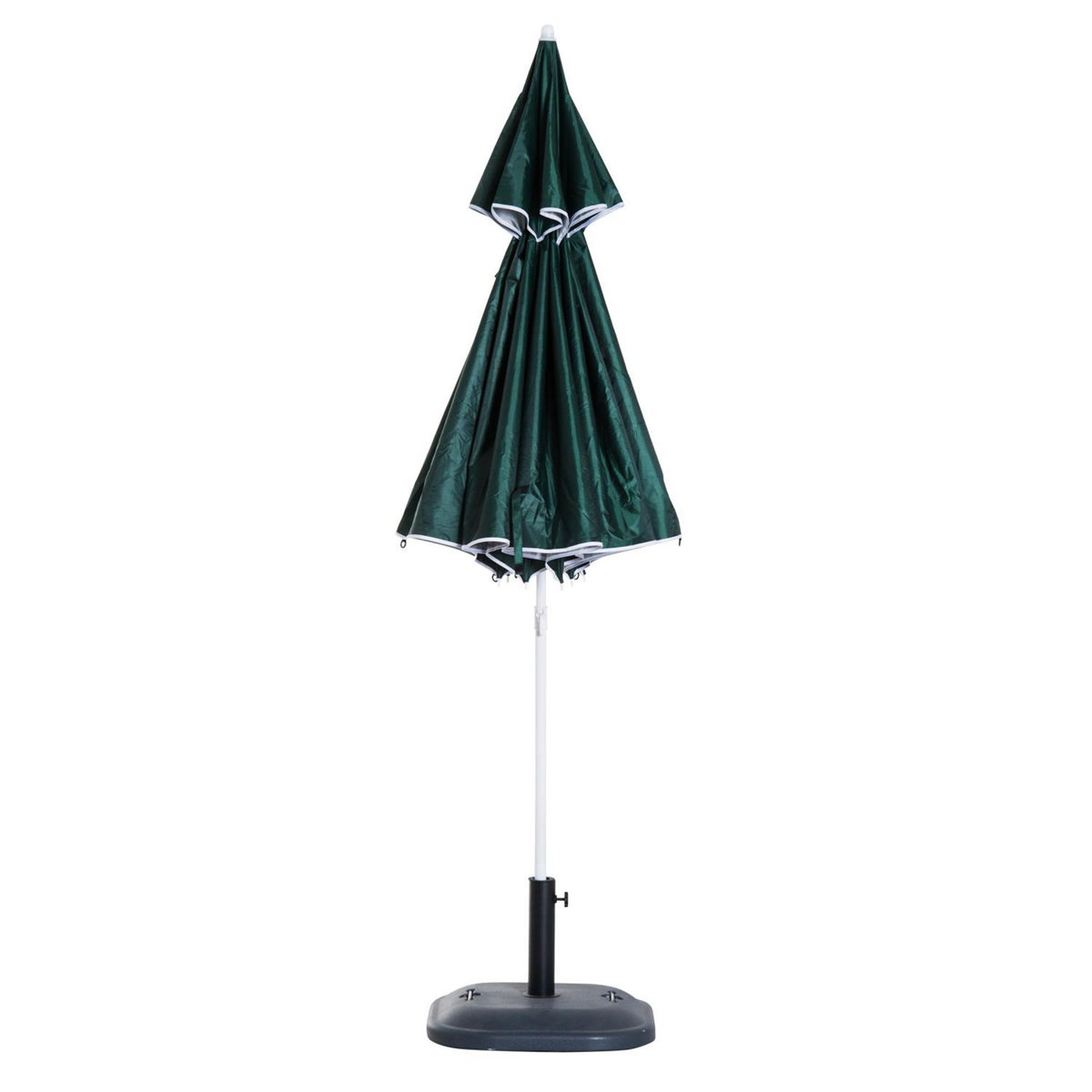 OUTSUNNY Parasol abri solaire ?2,1 x 2,22H cm protection UPF 50 +  sac transport fourni vert foncé