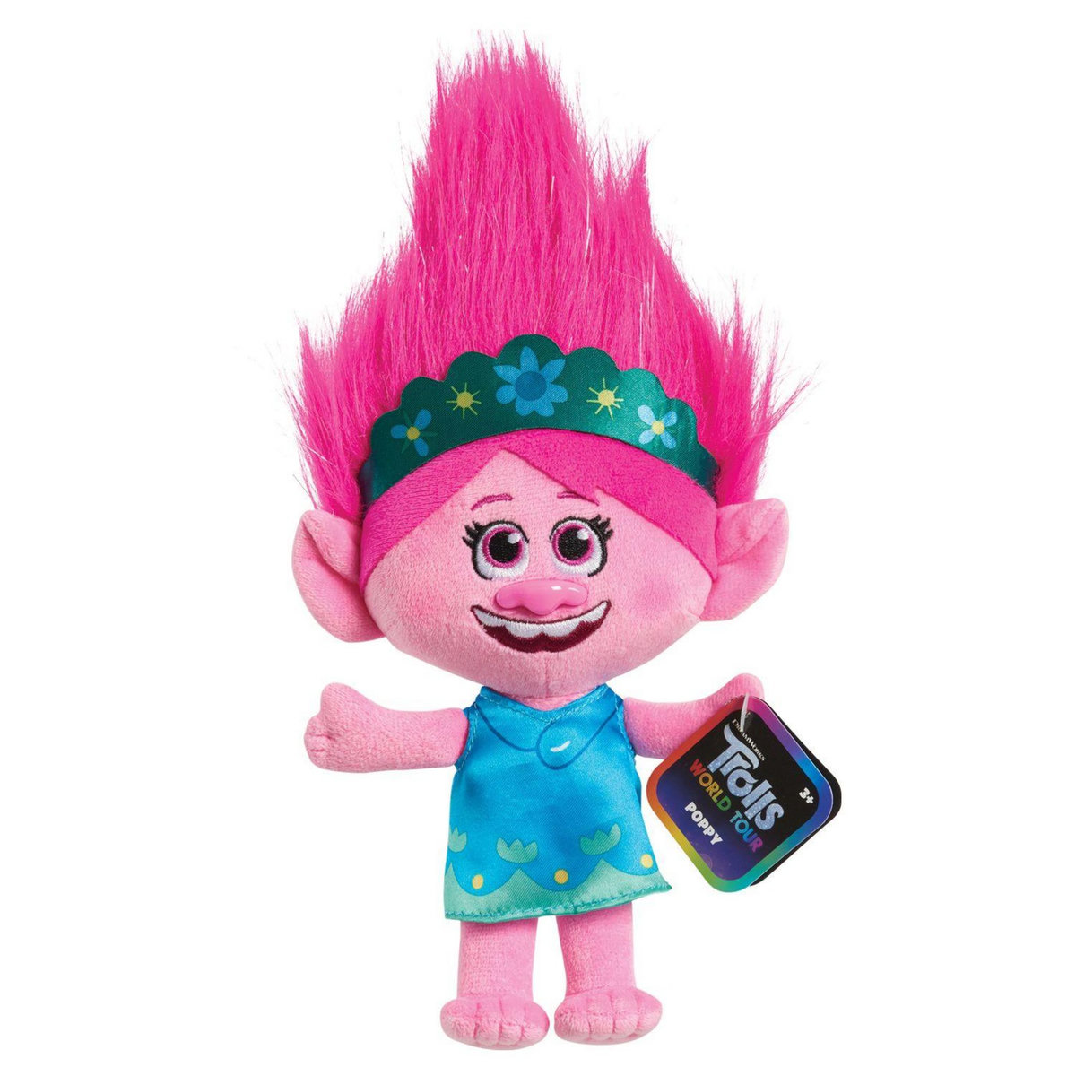 GIOCHI PREZIOSI Peluche 20 cm avec sons - Trolls 2 Tournée Mondiale - Poppy