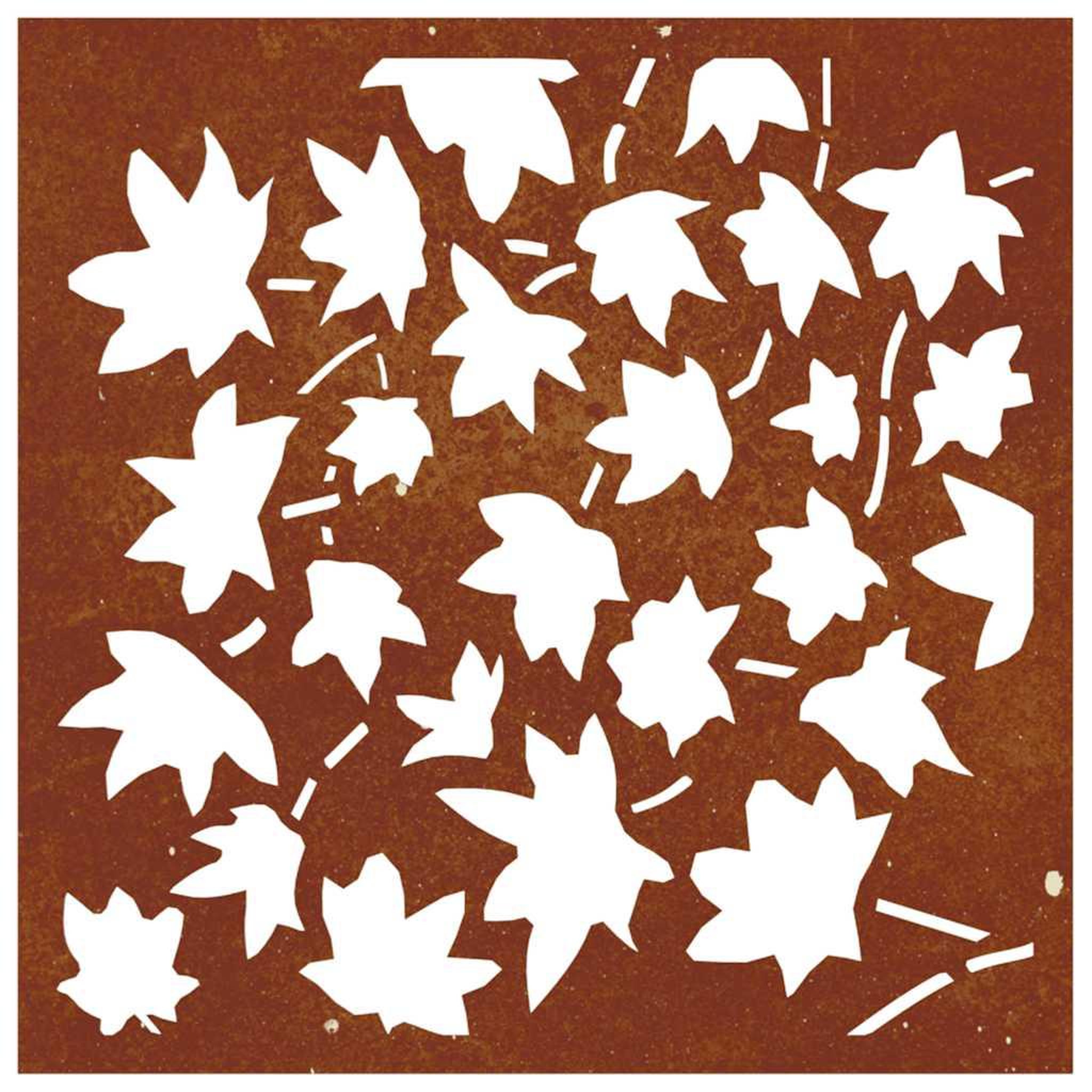 Voir la diapositive 5 : VIDAXL Decoration murale jardin 55x55 cm acier corten design feuille