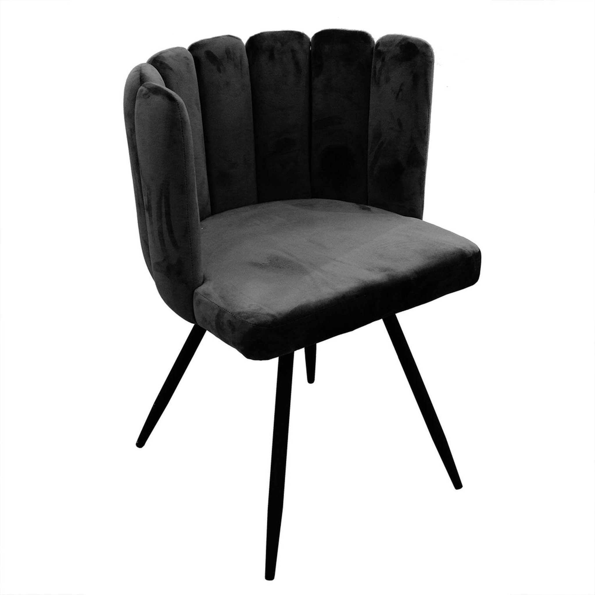 Voir la diapositive 1 : The Home Deco Factory Chaise design effet velours ariel