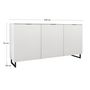 Voir la diapositive 4 : BEST MOBILIER Barbara - buffet bas - blanc - 150 cm