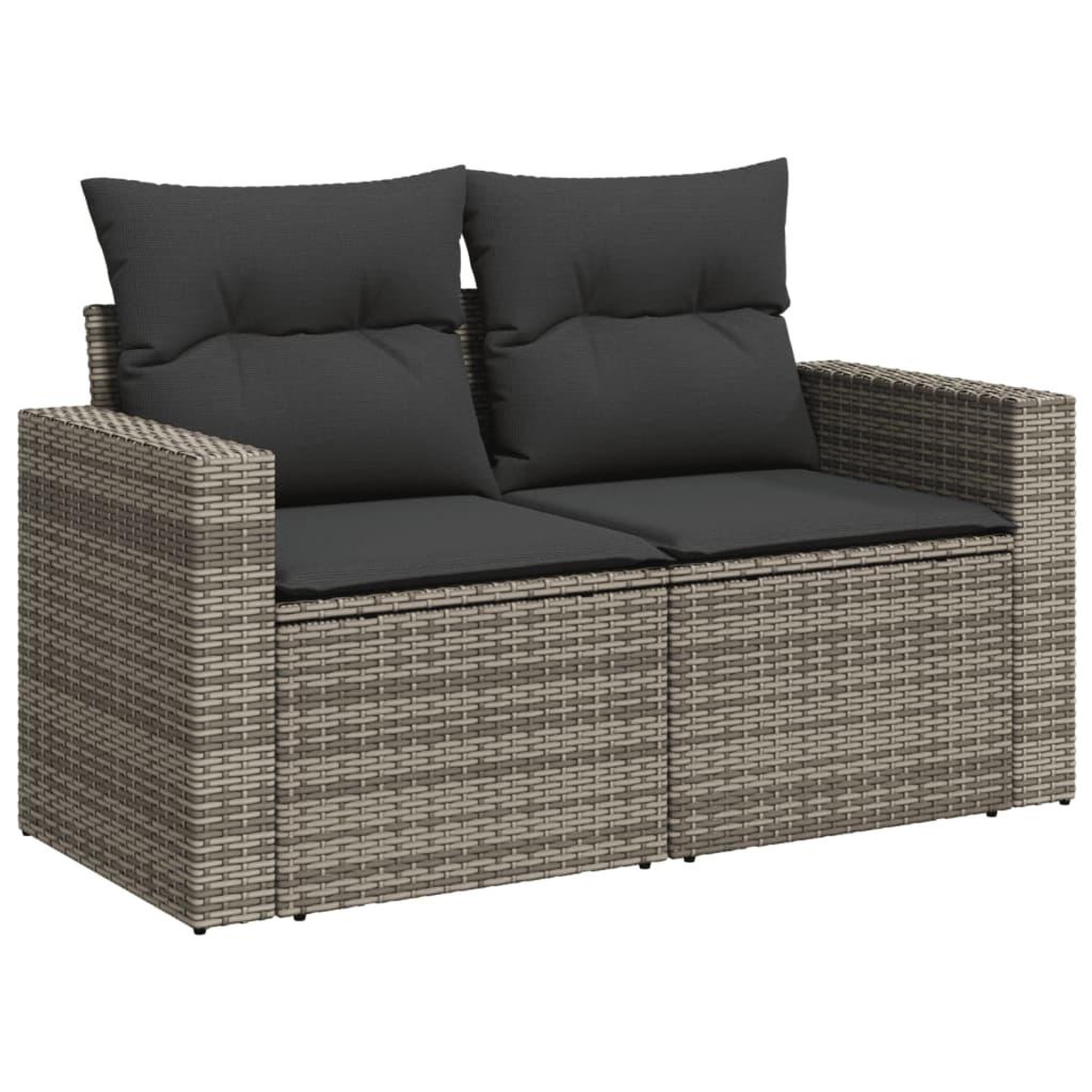 Voir la diapositive 3 : VIDAXL Salon de jardin avec coussins 10 pcs gris resine tressee