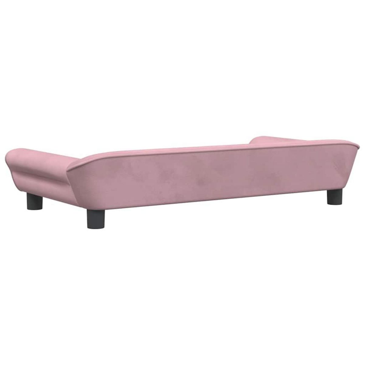 VIDAXL Lit pour chien rose 100x50x21 cm velours
