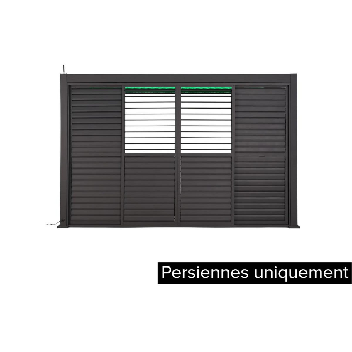 HESPERIDE Persiennes coulissantes pour pergola Evora côté 3 m graphite - Hespéride