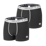 SERGE BLANCO Lot de 2 Boxers homme avec surpiqûres Class. Coloris disponibles : Noir