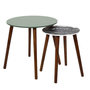 Voir la diapositive 1 : Paris Prix Lot de 2 Tables Gigognes  Admira  48cm Vert & Noir