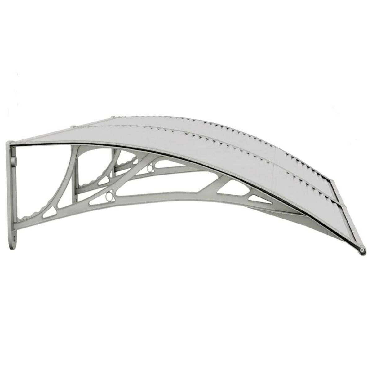 VIDAXL Auvent de porte Gris 150x75 cm Polycarbonate