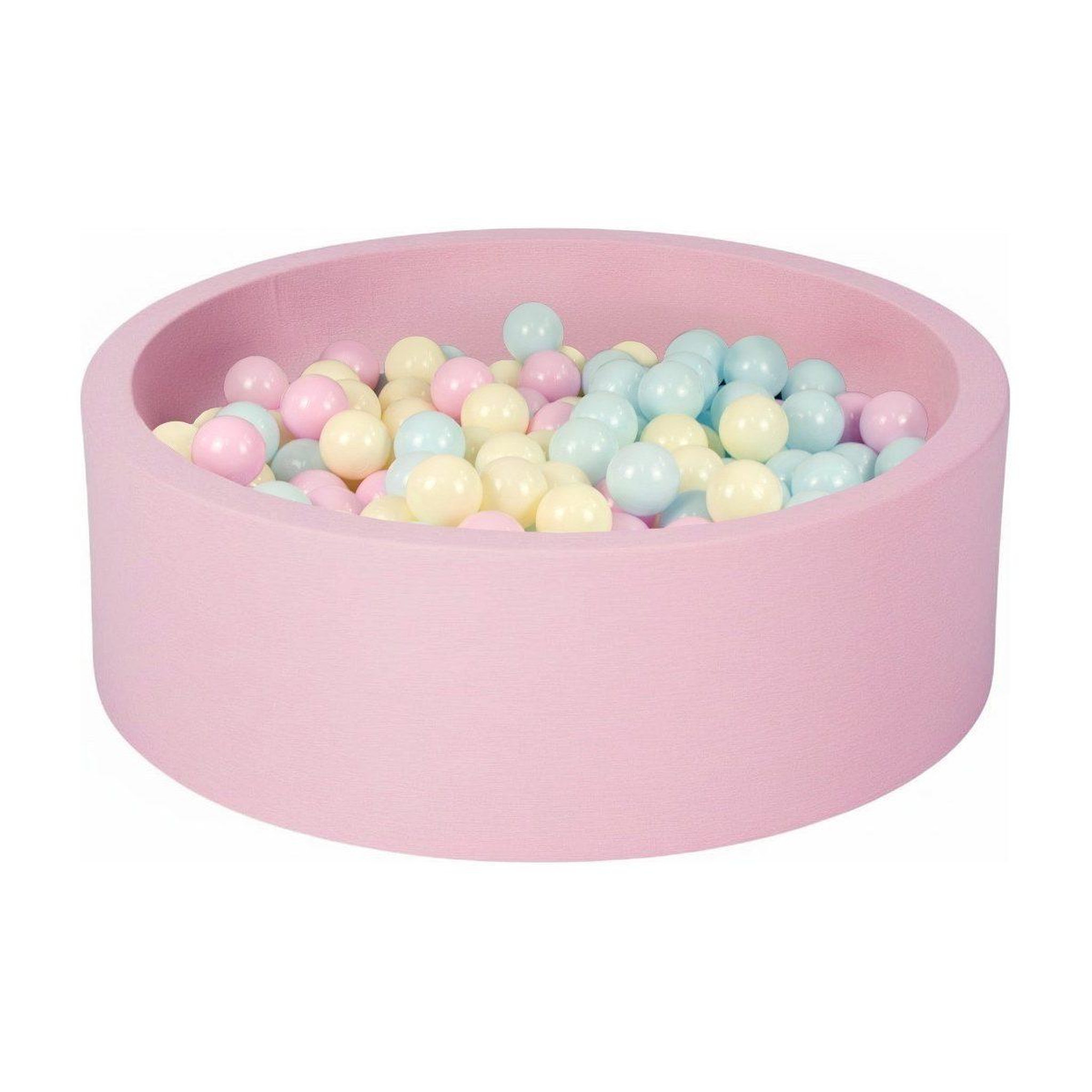 VELINDA Piscine à balles + 200 balles, rose — rose, bleu, jaune (pastel)
