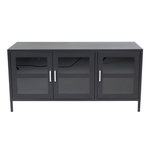 Paris Prix Meuble TV 3 Portes  Acero  120cm Noir