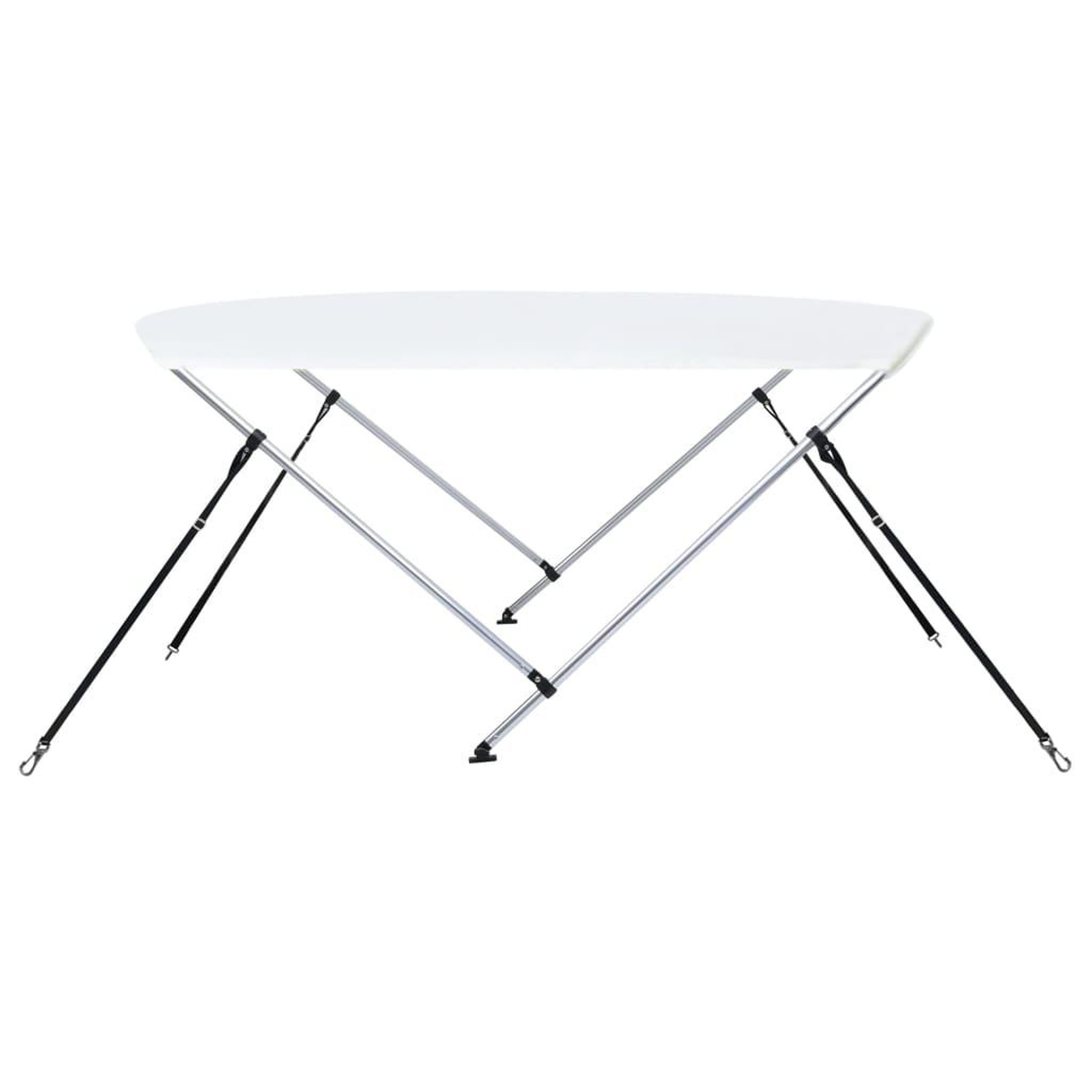 Voir la diapositive 4 : VIDAXL Auvent bimini a 2 arceaux Blanc 150x120x110 cm
