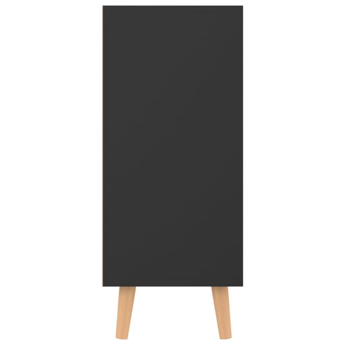 VIDAXL Buffet noir brillant 90x30x72 cm bois d'ingenierie