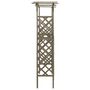 Voir la diapositive 4 : VIDAXL Pergola avec portail 116x40x204 cm Gris Bois de sapin massif