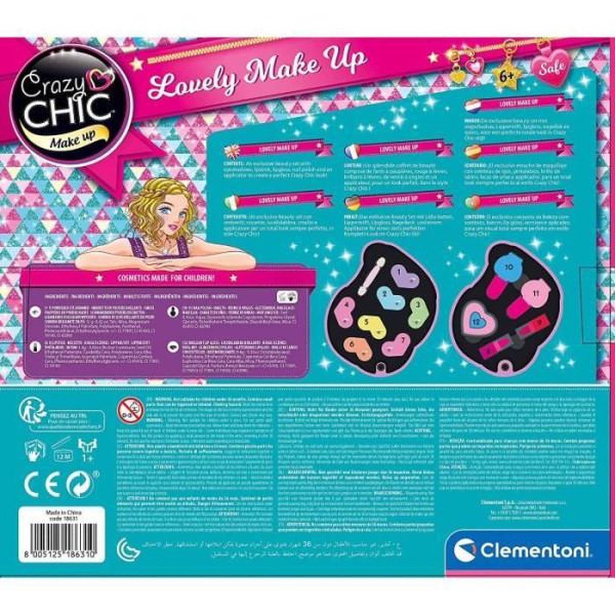 Voir la diapositive 3 : CLEMENTONI Clementoni - Crazy Chic - Palette de maquillage Sirene - 2 palettes de fards a paupieres