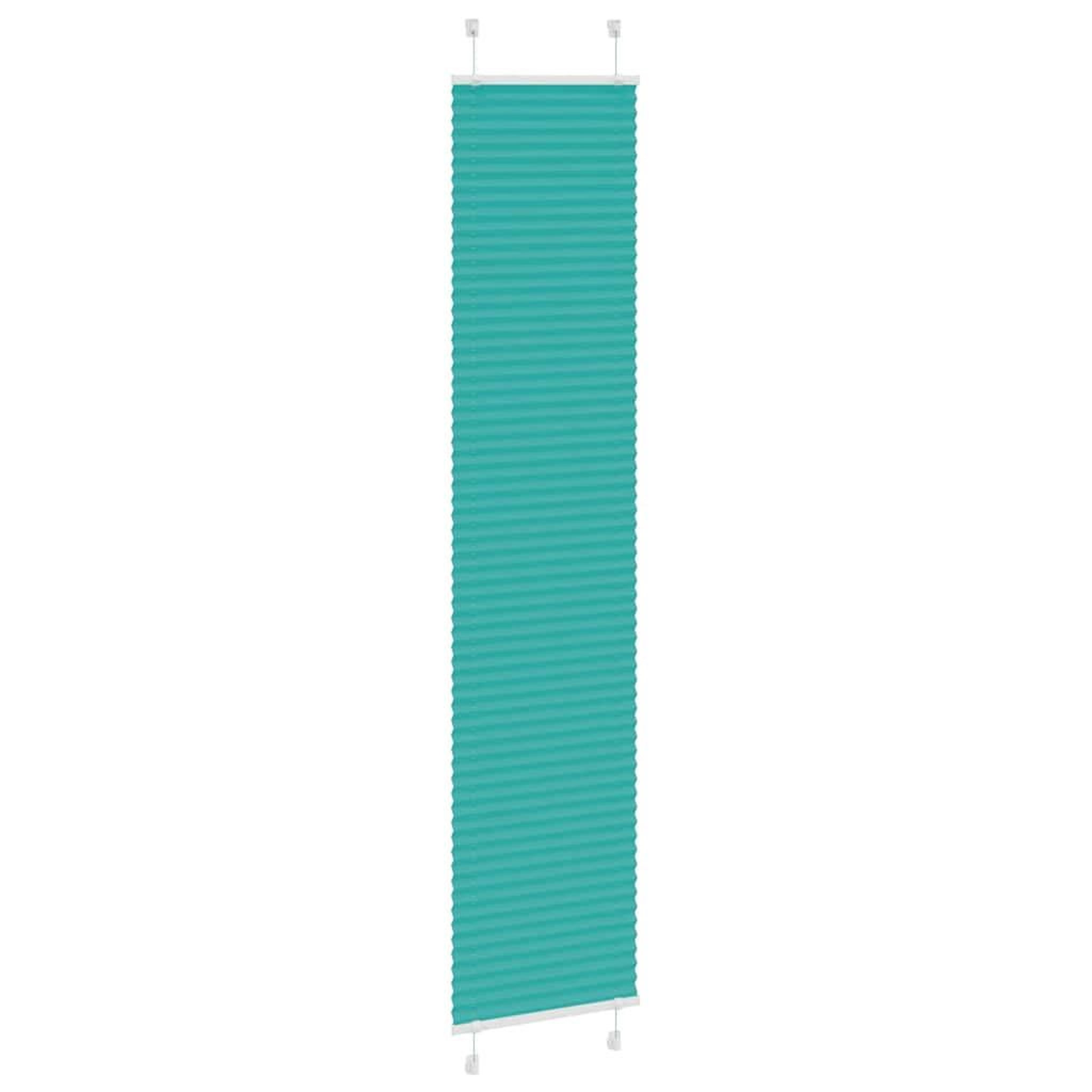 Voir la diapositive 3 : VIDAXL Store plisse vert petrole 40x200 cm largeur du tissu 39,4 cm
