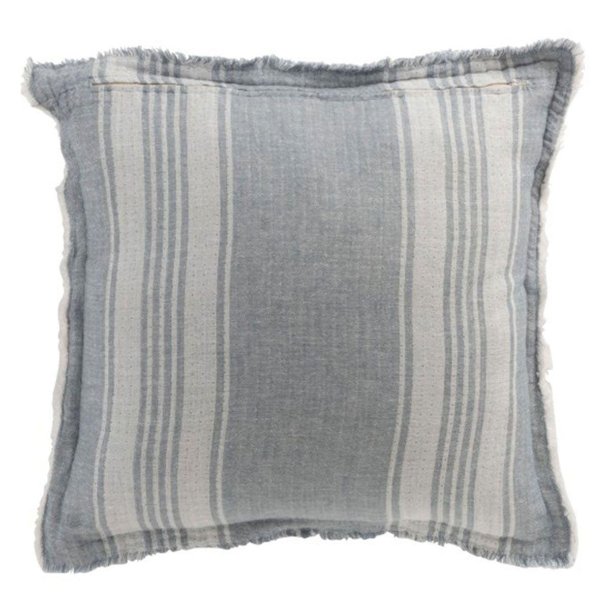 Paris Prix Coussin Déco Carré  Lignes Irrégulières  50x50cm Bleu & Blanc