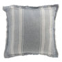 Voir la diapositive 2 : Paris Prix Coussin Déco Carré  Lignes Irrégulières  50x50cm Bleu & Blanc