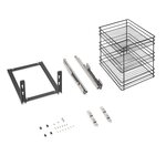 EMUCA SRL Chariot coulissant Titane avec fixation inférieure à fermeture amortie -  module 400mm -  acier -  Gris antracite