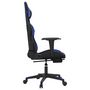 Voir la diapositive 4 : VIDAXL Chaise de jeu avec repose-pied Noir et bleu Similicuir