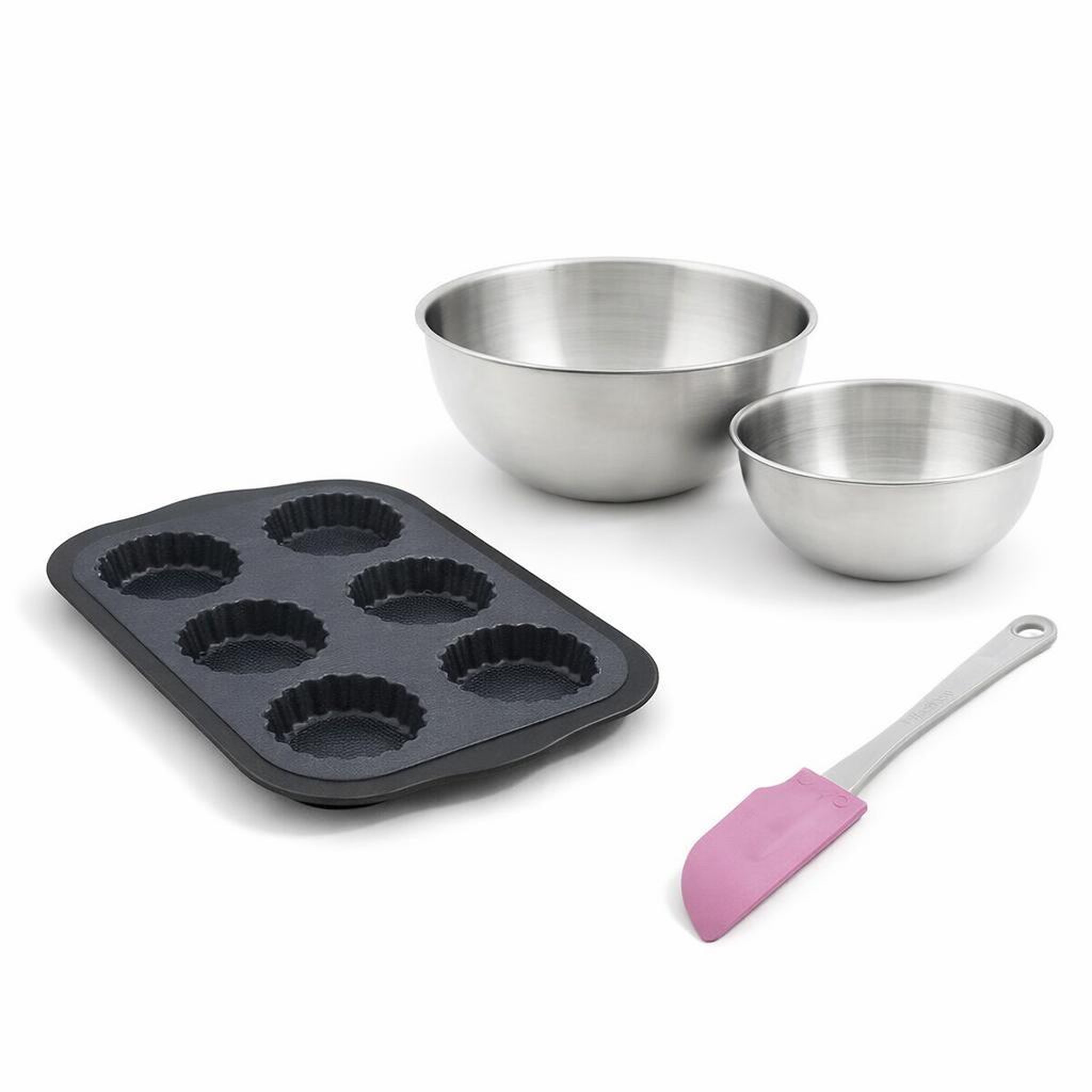 ZENKER Set de 4 ustensiles de pâtisserie moule à gâteaux bol et spatule silicone fibre de verre silicone fibre de verre zenker  silicone fibre de verre