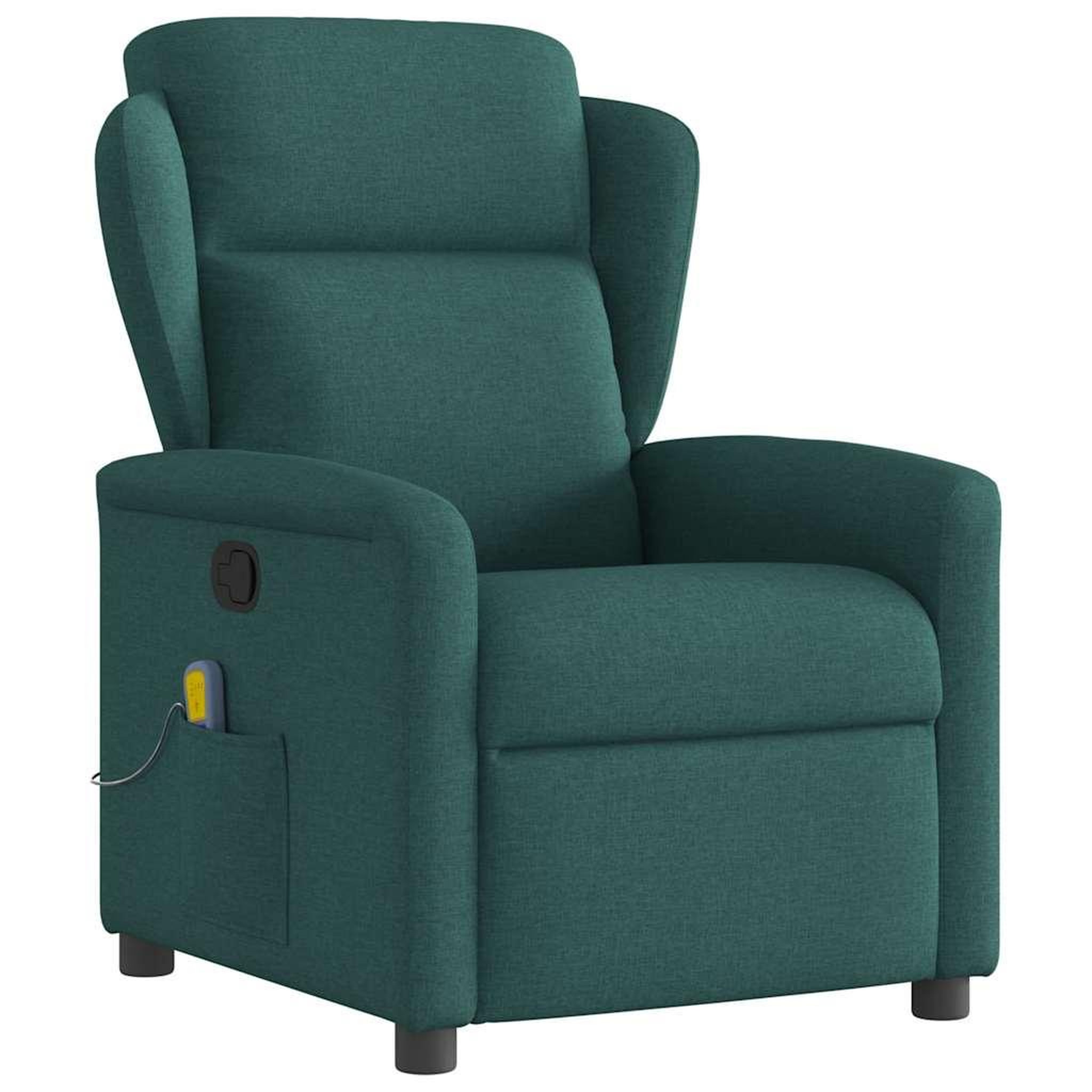 VIDAXL Fauteuil de massage inclinable Vert fonce Tissu