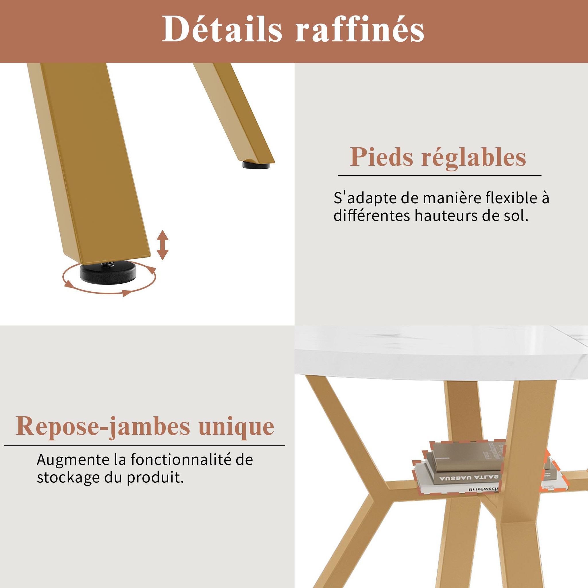 Voir la diapositive 4 : MERAX Table à manger ronde