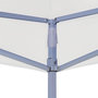 Voir la diapositive 4 : VIDAXL Toit de tente de reception 2x2 m Blanc 270 g/m^2