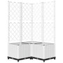 Voir la diapositive 2 : VIDAXL Jardiniere avec treillis Blanc 80x80x136 cm PP