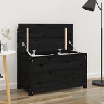 VIDAXL Banc Noir 80x41x77 cm Bois de pin massif