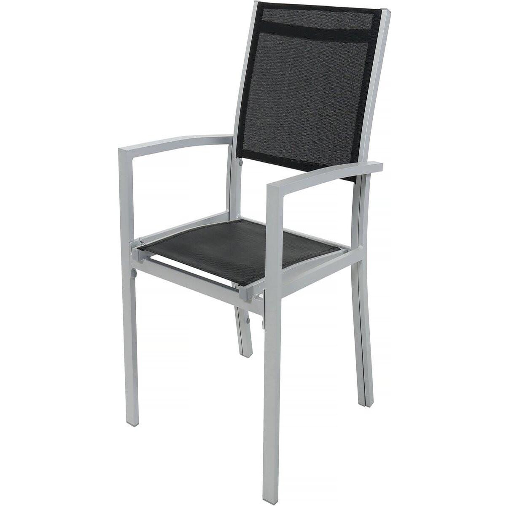 Voir la diapositive 4 : Habitat et Jardin Table extensible et chaises de jardin en aluminium  Lagos  - 200/320 x 105 x 76 cm - 10 chaises - Noir