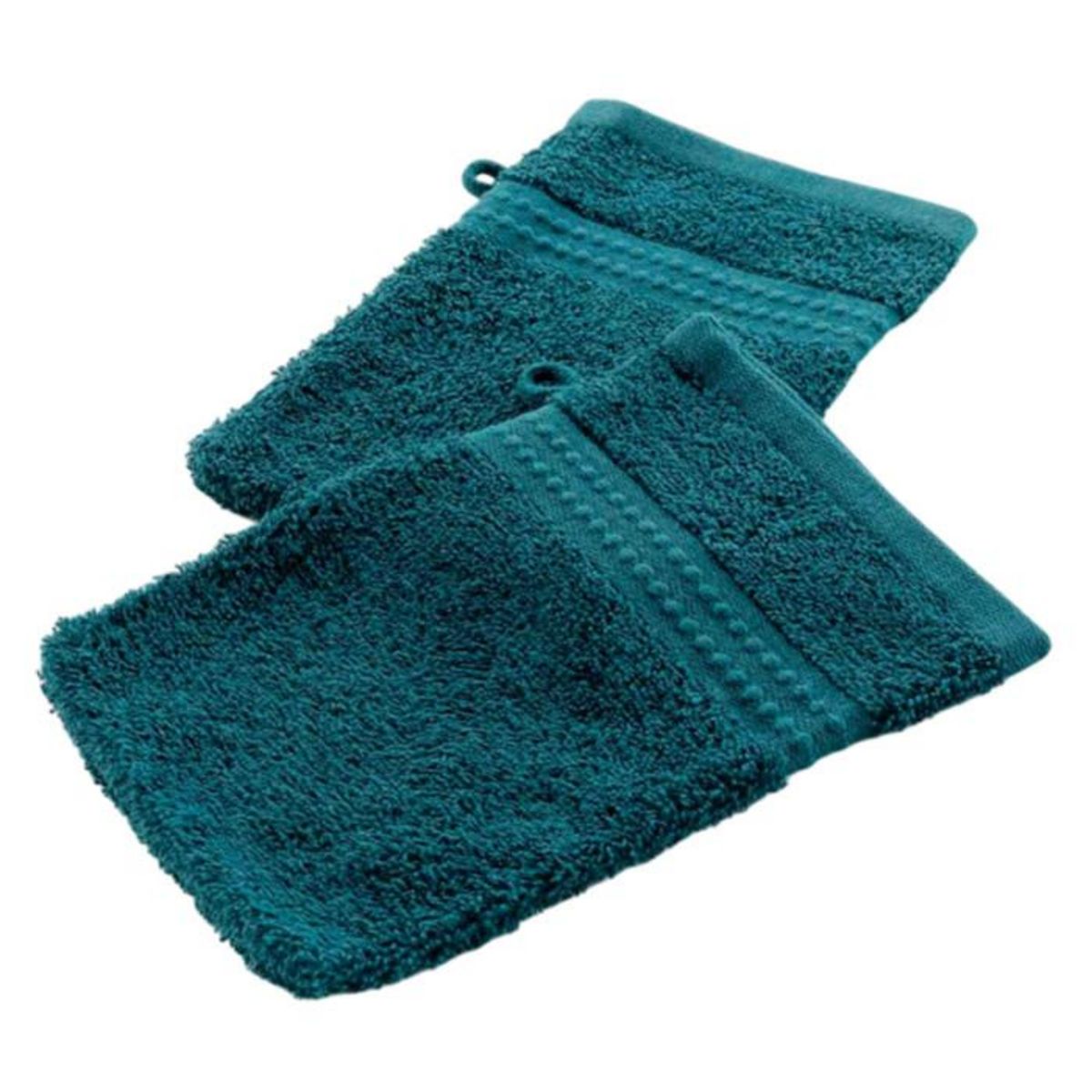 Paris Prix Lot de 2 Gants de Toilette  Excellence  15x21cm Orage