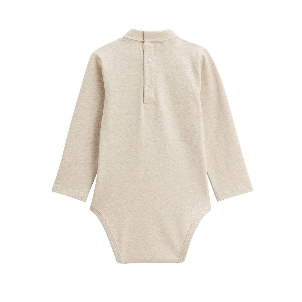 Petit Béguin Lot de 2 bodies bébé col roulé manches longues Cracotte