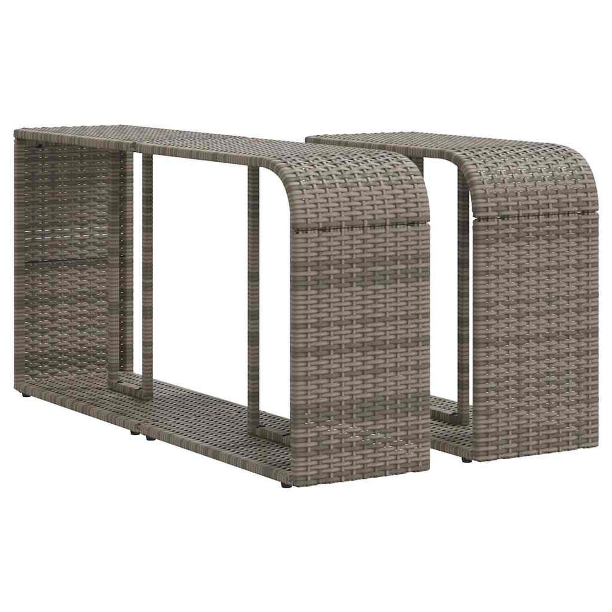 Voir la diapositive 5 : VIDAXL Salon de jardin avec coussins 10 pcs gris clair resine tressee