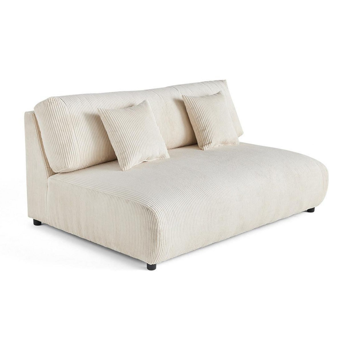 LISA DESIGN Garance - module d'assise 3 places - en velours côtelé