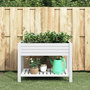 Voir la diapositive 1 : VIDAXL Lit sureleve de jardin blanc 110x45x79 cm polypropylene