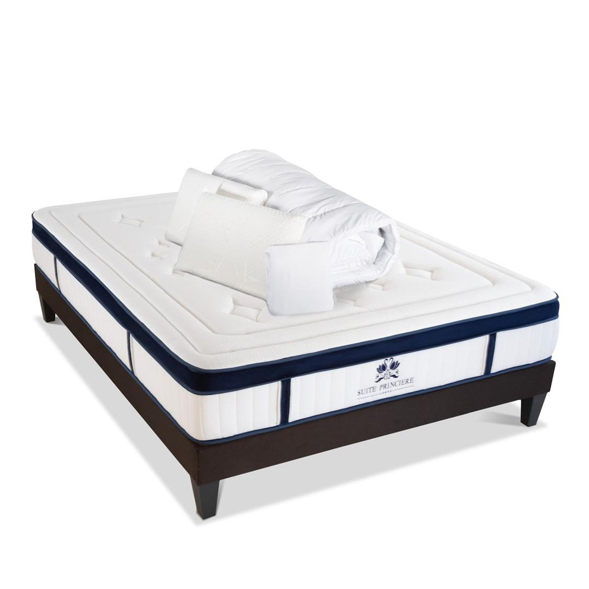 SUITE ETOILEE SUITE ETOILEE | Pack Prêt à dormir SUITE PRINCIERE | Matelas Micro-ressorts + Sommier + Accessoires