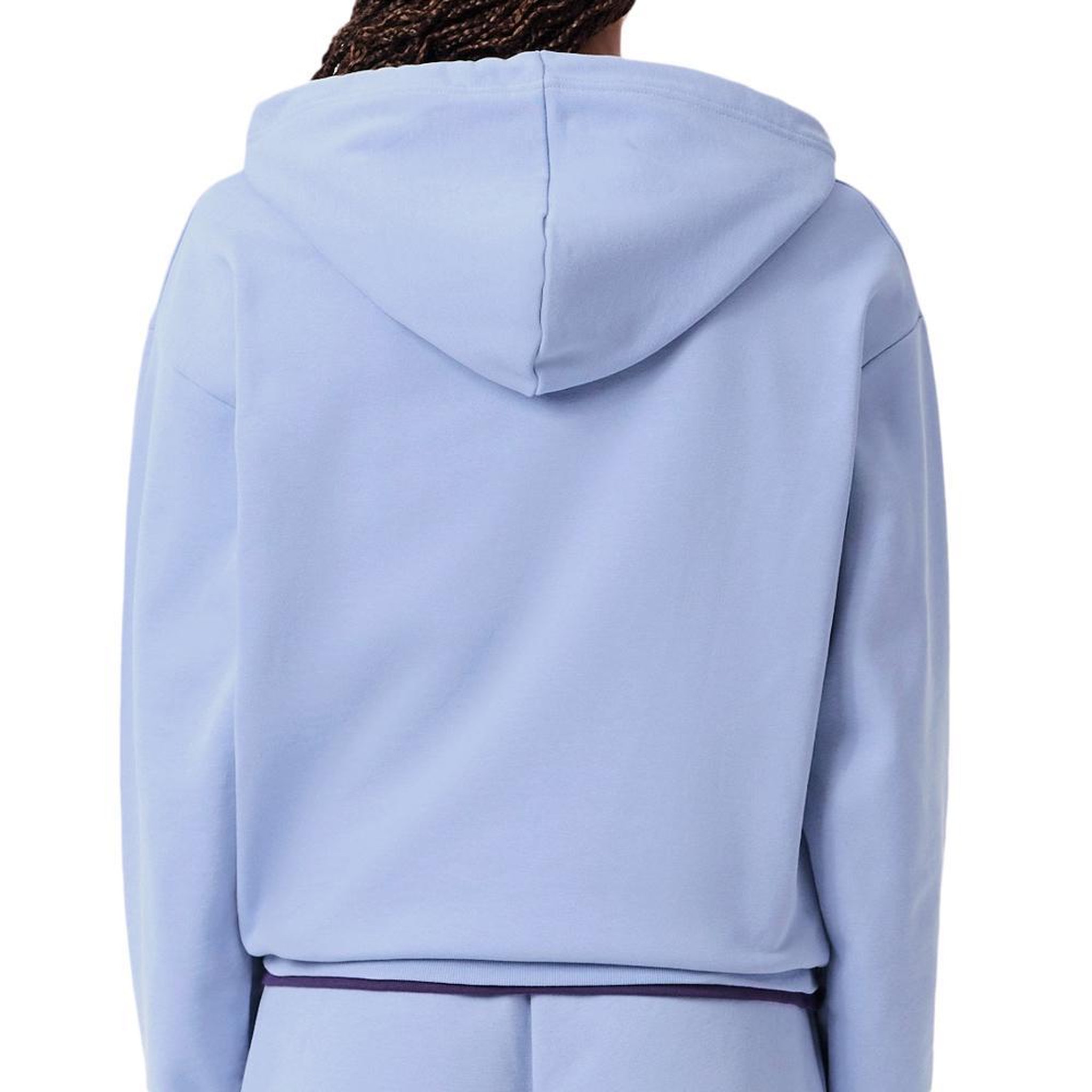 Voir la diapositive 4 : Lacoste Sweat à capuche bleu femme lacoste polaire surdimensionné
